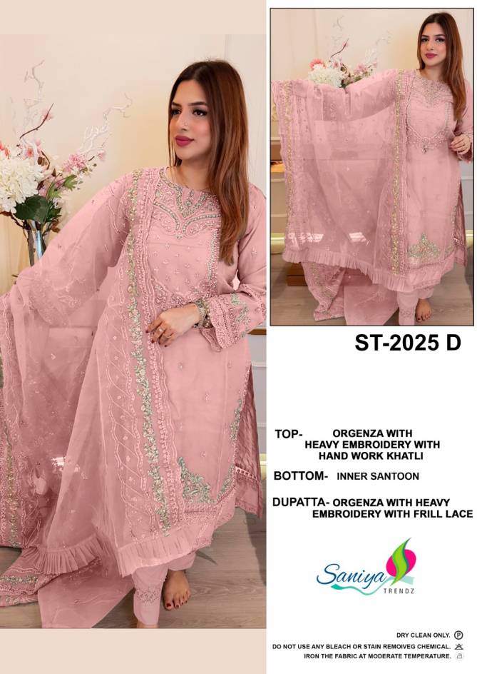 ST 2025 Saniya Trendz Festive Wear Wholesale Pakistani Dress Material Catalog